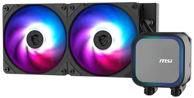 Система охлаждения MSI MAG CoreLiquid A13 240, СЖО 240 мм, 2×120 мм ARGB, LGA 1700/1851/AM4/AM5, 280 Вт