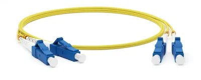 Патч-корд оптический Hyperline FC-D2-9-LC/UR-LC/UR-H-2M-LSZH-YL, OS2, LC-LC duplex, 2 м