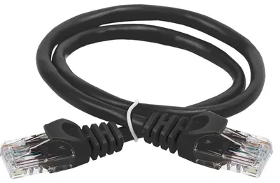 Патч-корд ITK PC09-C6UL-05M, кат.6 UTP LSZH, 0.5м, черный
