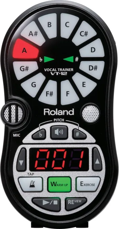 Вокальный тренажер Roland VT-12-BK, портативный, отслеживание высоты тона