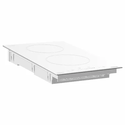 Варочная панель Korting HI 30041 BW, индукция, 30 см, 2 зоны, 3680 Вт, белая
