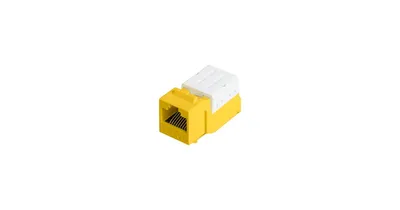 Модуль Keystone NIKOMAX NMC-KJUD2-FT-YL, RJ45 кат.5e, желтый/белый