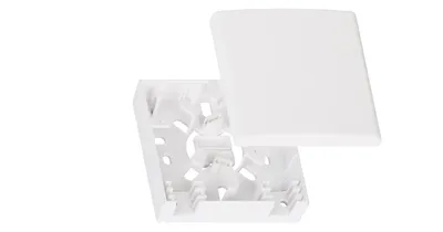 Корпус розетки NIKOMAX ESSENTIAL NMF-WO2-BLANK-CS-WT, до 2 портов, белый, с гильзами