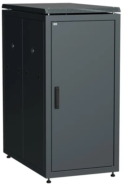 Шкаф ITK LINEA N 28U 600х1000 мм, металлическая передняя дверь, чёрный