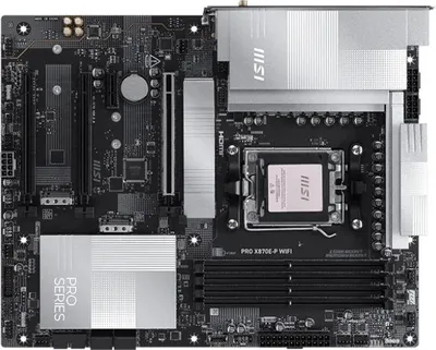 Материнская плата MSI PRO X870E-P WIFI, AM5, AMD X870E, 4×DDR5, ATX
