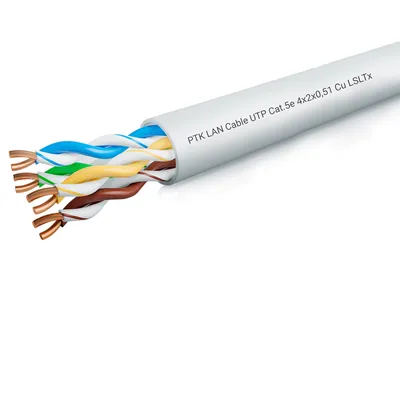 Кабель Пожтехкабель-СКС 202-033, U/UTP 4 пары кат. 5e, 24 AWG, 0,51 мм, LSLTx, 305 м