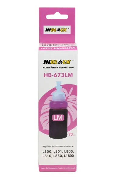 Контейнер с чернилами Hi-Black C13T67364A, для Epson L800/L850, 70мл