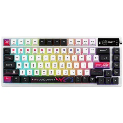 Клавиатура ASUS ROG Azoth X (90MP044F-BKRA30), 87 клавиш, Bluetooth 5.1 / RF / USB, PBT, RGB