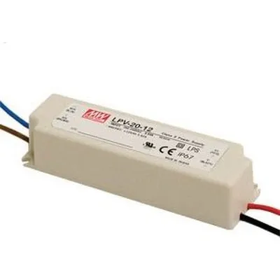 Блок питания Mean Well LPV-20-12, AC-DC, 20Вт, 12В/1.67A, IP67