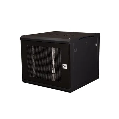 Шкаф настенный Datarex DR-652101, 19", 9U, 600×600 мм, перфорированный, чёрный