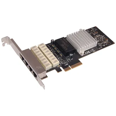 Сетевой адаптер ST-Lab N-590, 4×1GbE, PCIe 2.1 x4, Intel i350-AM4