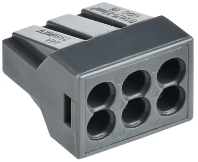 Клемма IEK СМК 773-306 (UKZ11-306-100-G), 6 контактов, 0,75–2,5 мм², 24 А, 400 В