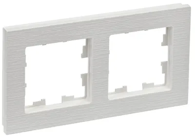 Рамка IEK BRITE BR-M22-51-K01, 2-местная, IP20, белый рифленый