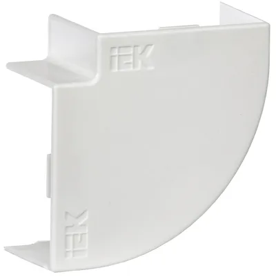 Плоский отвод IEK CKMP10D-P-025-016-K01, 25×16 мм, поворот 90°, белый, 4 шт