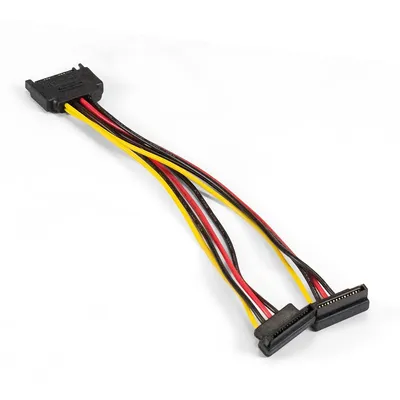 Кабель ExeGate EX294796RUS, SATA питания, 15pin M/2×15pinF, 0.15м