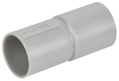Муфта для монтажных труб IEK CTA10D-GIG25-K41-050, труба-труба, D25 мм, ПВХ, IP40