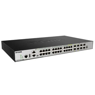 Коммутатор D-Link DGS-3630-28TC/A2ASI, L3, 20×1GbE, 4×10G SFP+, 1U