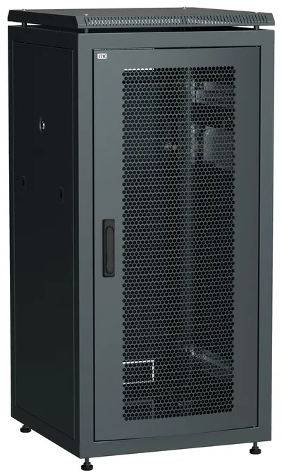 Шкаф сетевой ITK LN05-18U66-P, 19" 18U 600×600мм, перфорированная дверь, черный