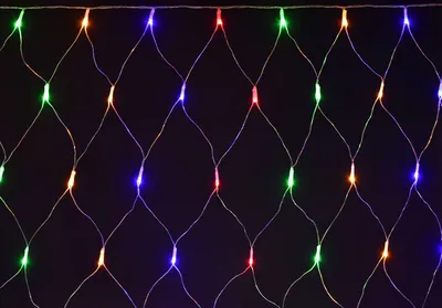Гирлянда IEK LGDB410-3-160-L1-T-S-44, сеть 1.5×1.5 м, 160 LED, RGB, IP20