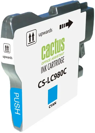 Картридж струйный Cactus CS-LC980C, голубой, 16 мл, для Brother DCP-145C/165C, MFC-250C/290C