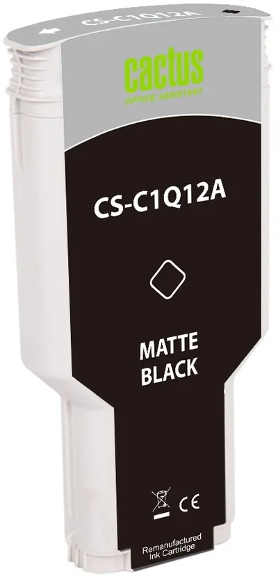 Картридж Cactus CS-C1Q12A №727 черный, 300 мл, для HP Designjet T920/T930/T1500/T1530