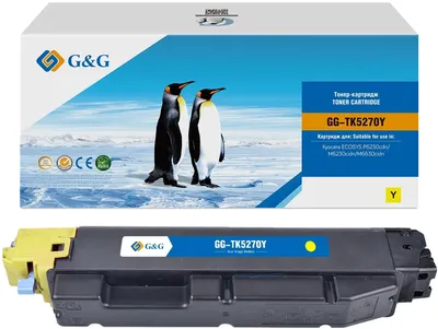 Картридж G&G GG-TK5270Y, жёлтый, 6000 страниц, для Kyocera ECOSYS
