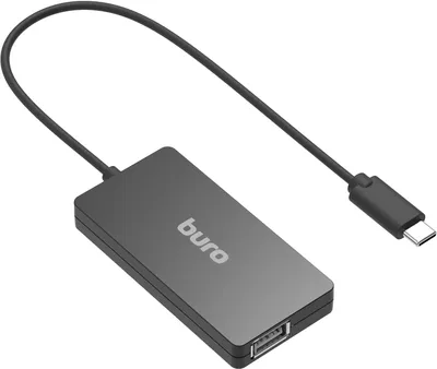USB-хаб Buro BU-USBC-HUB-4U21, USB-C, 4×USB 2.0 Type A