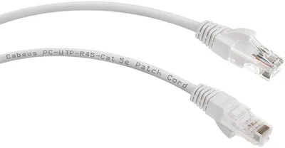 Патч-корд Cabeus PC-UTP-RJ45-Cat.5e-2m-WH, Cat.5e, 2 м, белый