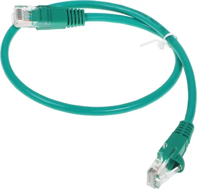 Патч-корд Buro UTP-5E-0,5M-GR, UTP кат.5E, 0,5 м, RJ-45–RJ-45, зеленый