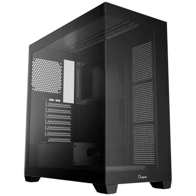 Корпус Ocypus Gamma-C72-BKD000XX-GL, Middle Tower, ATX, TG, черный