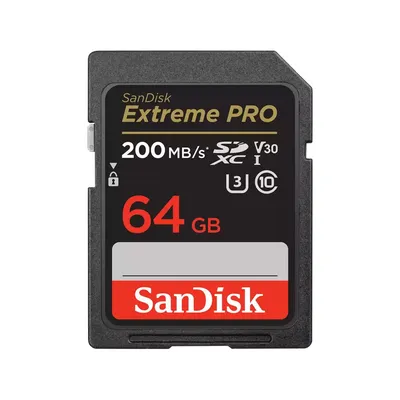 Карта памяти SanDisk Extreme Pro SDSDXXU-064G-GN4IN, 64 ГБ, SDXC UHS-I V30