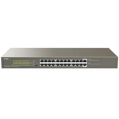 Коммутатор Tenda TEG1124P-24-250W, неуправляемый PoE, 24×1 Гбит/с, 225 Вт
