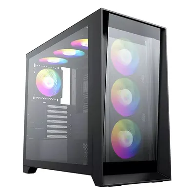 Корпус ПК ACD AH-TC1GC-000, ATX, черный, 3×120мм ARGB, TG