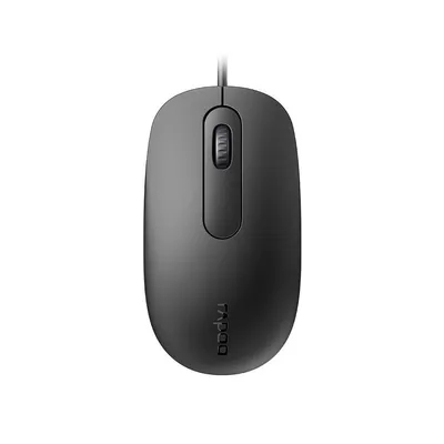 Мышь Rapoo N200, оптическая, 1000 dpi, USB, 3 кнопки, чёрная