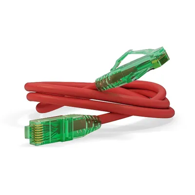 Патч-корд Hyperline PC-LPM-UTP-RJ45-RJ45-C6a-0.5M-LSZH-RD, Cat.6a, UTP, 0.5м, LSZH