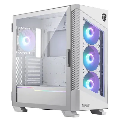 Компьютерный корпус MSI MPG VELOX 100R белый, Global, 2xUSB 3.0, 1xType C, 4x120мм ARGb Fan, ARGb