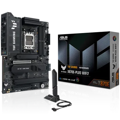 Материнская плата ASUS TUF GAMING X870E-PLUS WIFI7, AM5, ATX, 4×DDR5, Wi-Fi 7