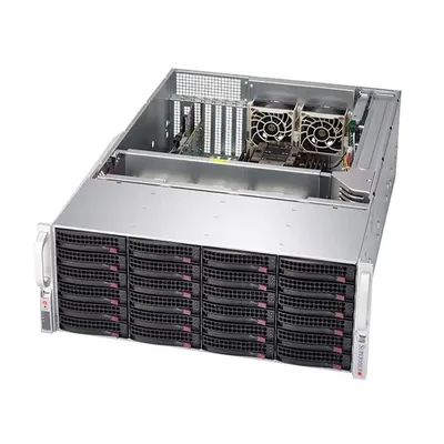 Серверная платформа SuperMicro SSG-6049P-E1CR24H, 4U, 2×LGA3647, 24×3.5" SAS/SATA, 2×1200 Вт