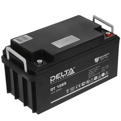 Аккумулятор Delta DT 1265, 12В, 65Ач, AGM