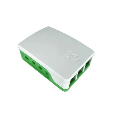 Корпус ACD RA601 для Raspberry 4B, пластик, белый/зелёный, 77×49×20 мм