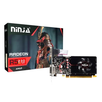 Видеокарта Ninja R5 230, 1 ГБ GDDR3, 64 бит, VGA/DVI/HDMI, PCIe 2.0