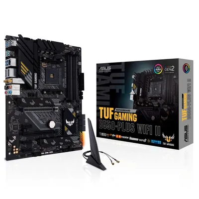 Материнская плата ASUS TUF GAMING B550-PLUS WIFI II, AM4, B550, 4×DDR4, ATX