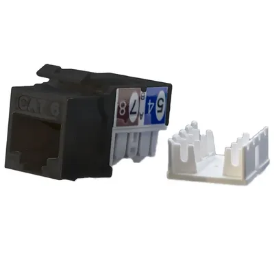 Вставка Keystone Hyperline KJ9-8P8C-C6-90-BK, RJ-45, кат.6, черная
