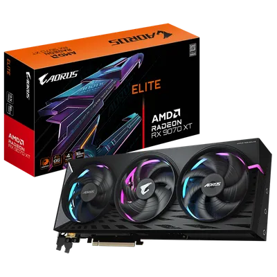 Видеокарта AORUS GV-R9070XTAORUS E-16GD, Radeon RX 9070 XT, 16 ГБ GDDR6, 256 бит, PCIe 5.0