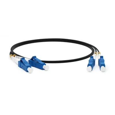 Патч-корд Hyperline FC-D2-9-LC/UR-LC/UR-H-3M-LSZH-BK, SM OS2, LC/UPC-LC/UPC, duplex, 3м