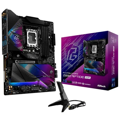 Материнская плата ASRock Z890 Riptide WiFi, LGA 1851, Intel Z890, 4×DDR5, 5×M.2, 2.5Gb LAN