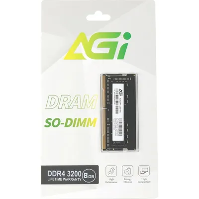 Модуль памяти AGI AGI320008SD138-ST, DDR4 SO-DIMM, 8 ГБ, 3200 МГц, CL22