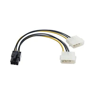 Переходник ExeGate EX138937RUS, PCI-E 6pin от 2×Molex, 15см