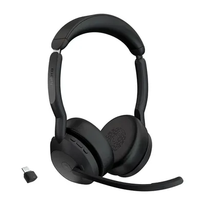 Гарнитура Jabra Evolve2 55 Link380c MS Stereo, Bluetooth 5.2, SafeTone 2.0