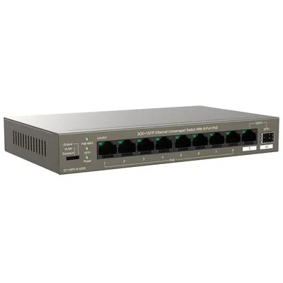 Коммутатор IP-COM G1110PF-8-102W, 9×1 Гбит/с + 1×SFP, 8 PoE, 92 Вт